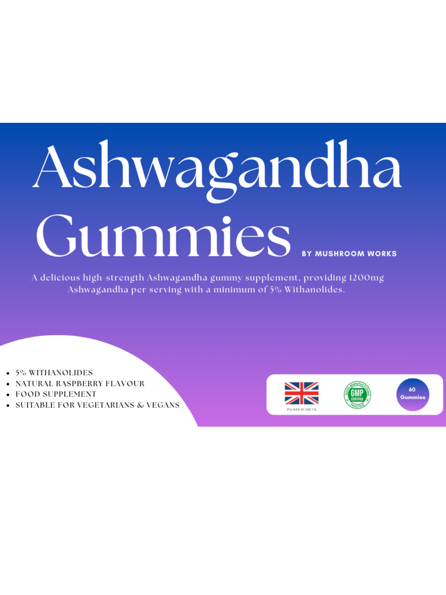 Premium Ashwagandha Gummies - 150 Gummies