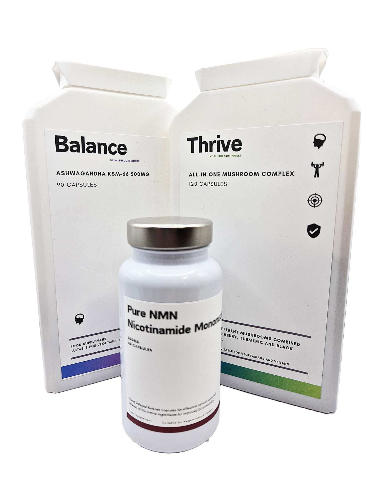 Advanced Vitality Stack: NMN, Ashwagandha & 6 Mushroom Complex