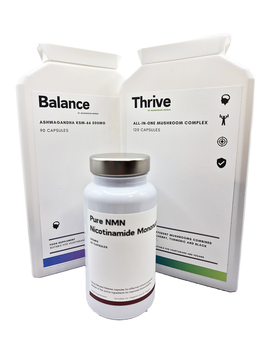 Advanced Vitality Stack: NMN, Ashwagandha & 6 Mushroom Complex